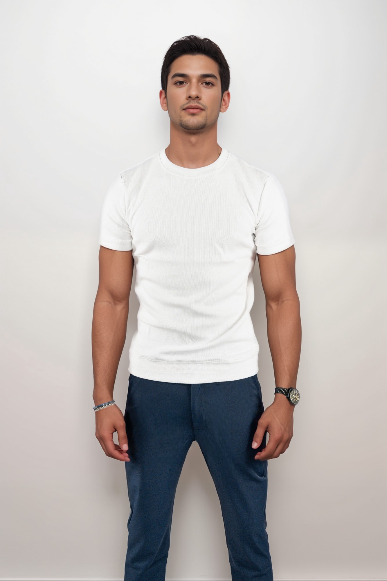 Muscle fit T-shirt WHITE