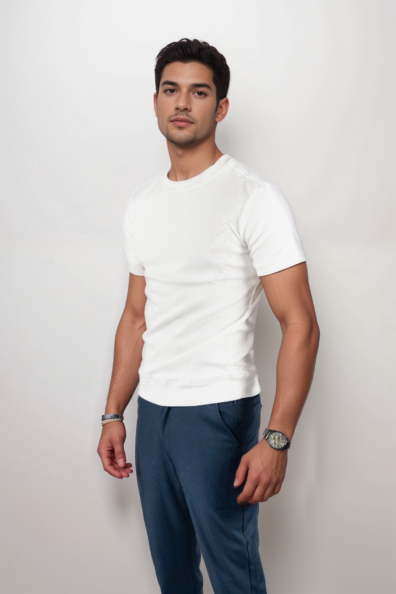 Muscle fit T-shirt WHITE